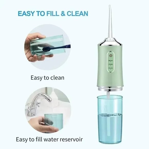 Oral Irrigator Portable Dental Water Flosser USB Rechargeable Water Jet Floss - Picture 9 of 13